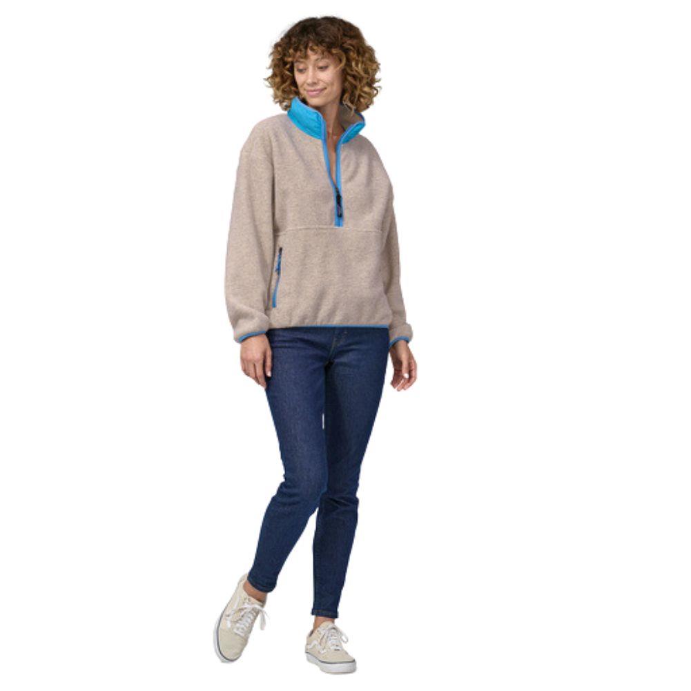 Patagonia Women s Synchilla Fleece Marsupial Oatmeal Heather w Blue Bird