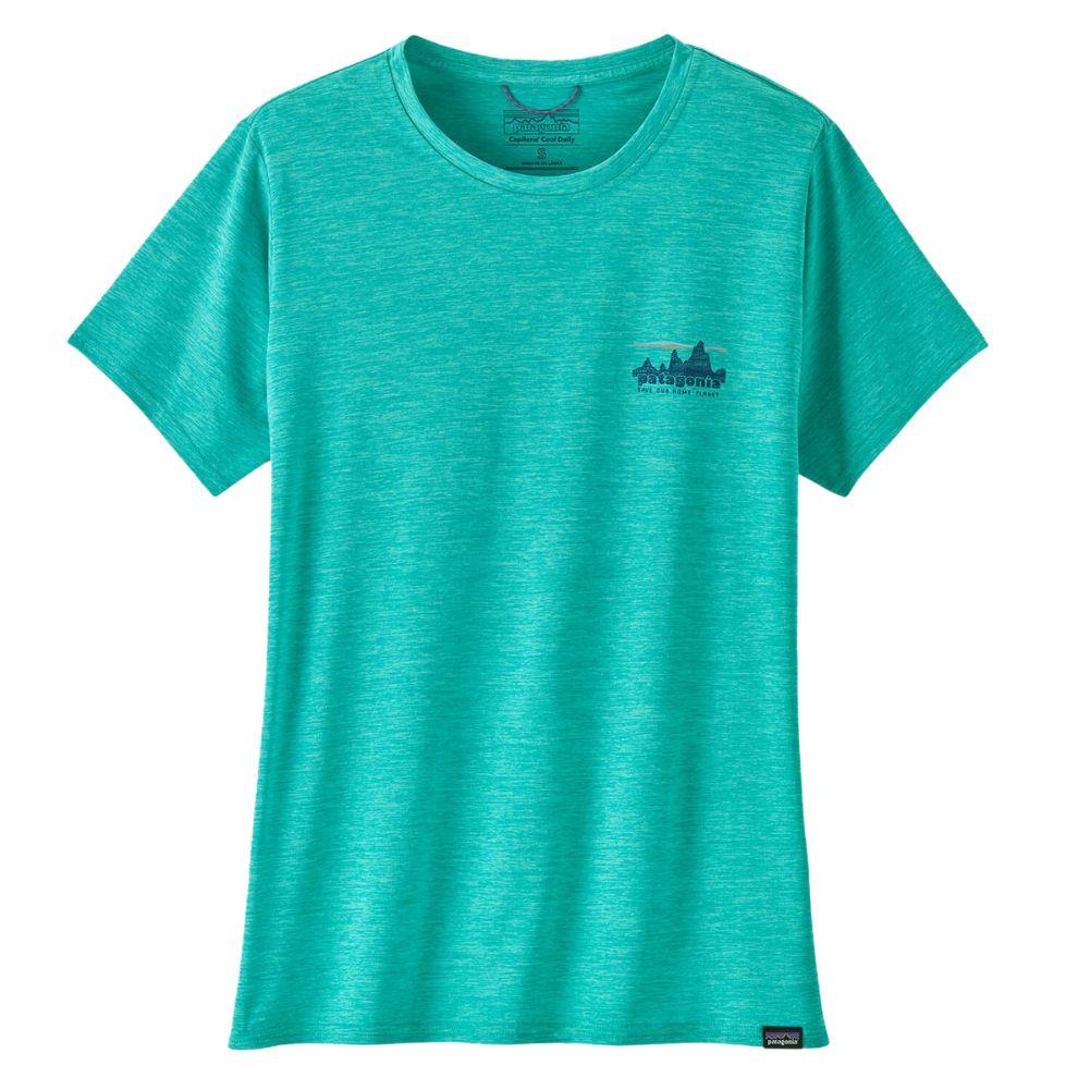 Patagonia Women's Capilene Cool Daily Graphic Shirt(73 Skyline: Subtidal Blue X-Dye)