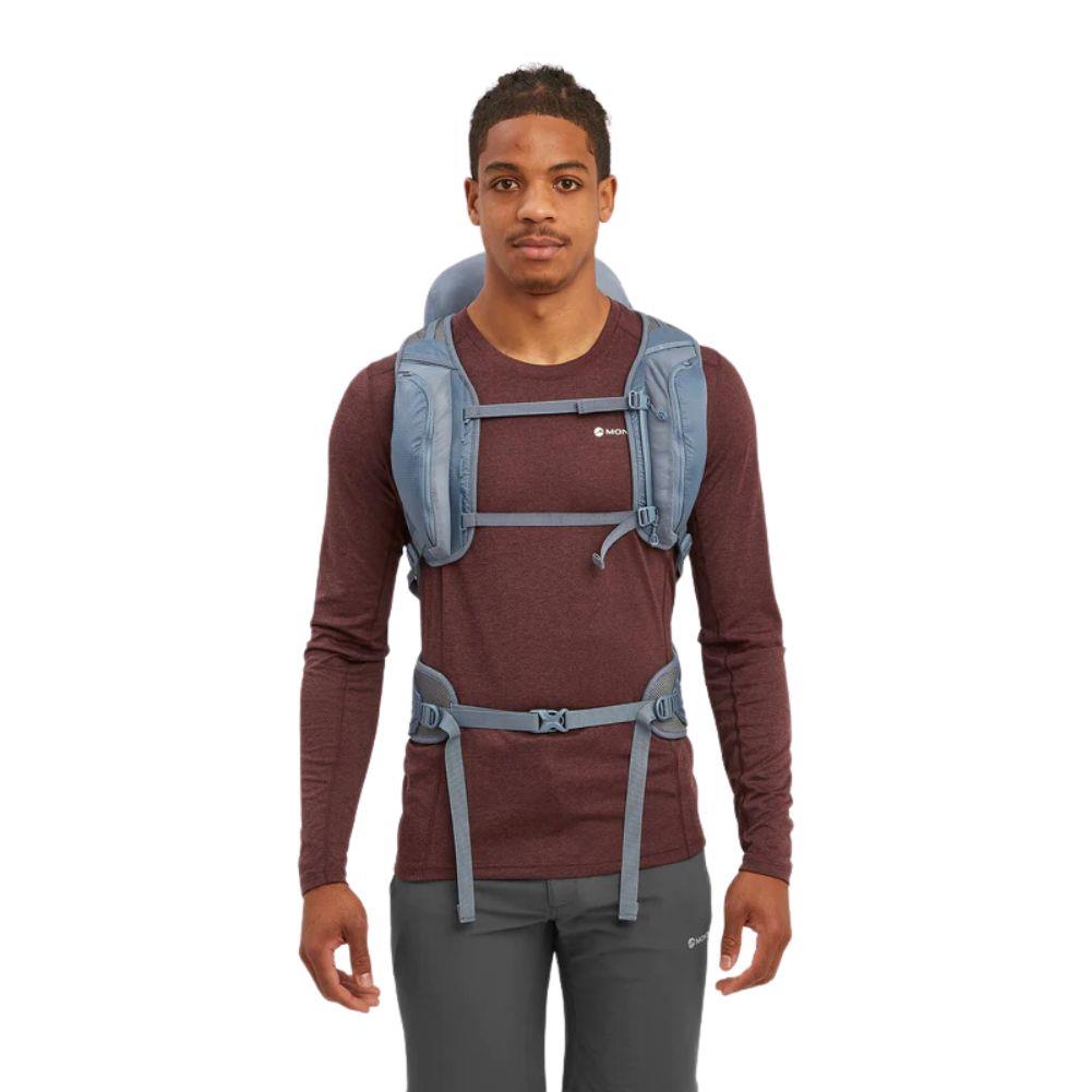 Montane Trailblazer 32L Backpack (Stone Blue) model straps 