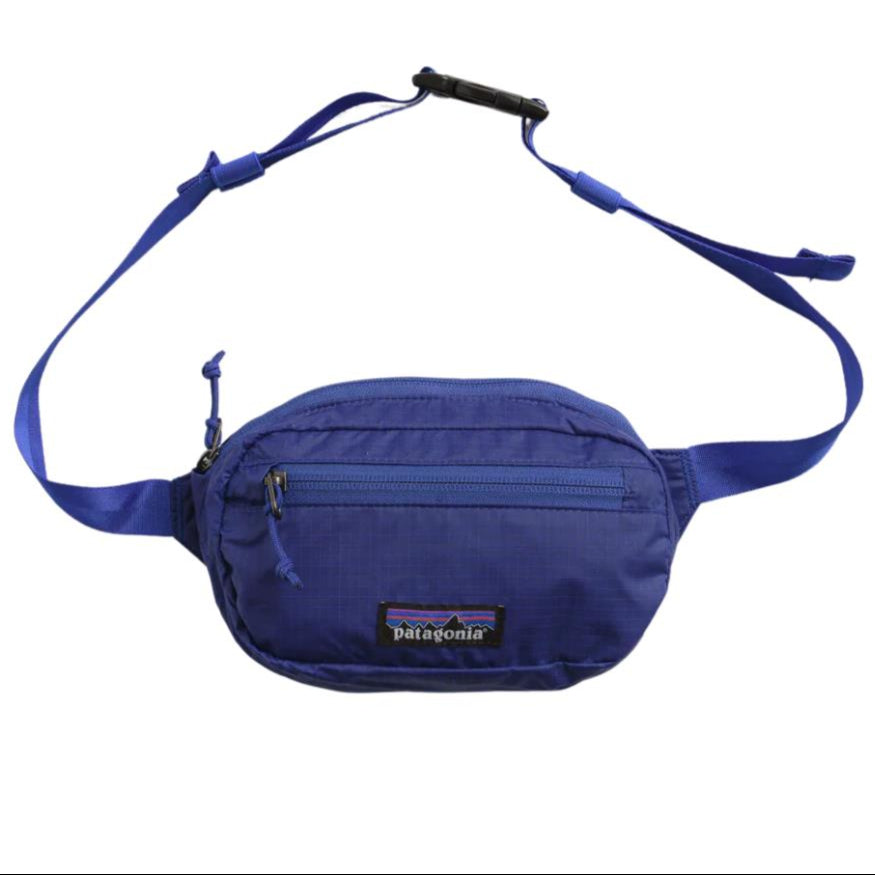 Patagonia Ultralight Black Hole Mini Hip Pack 1L (Passage Blue) strap up