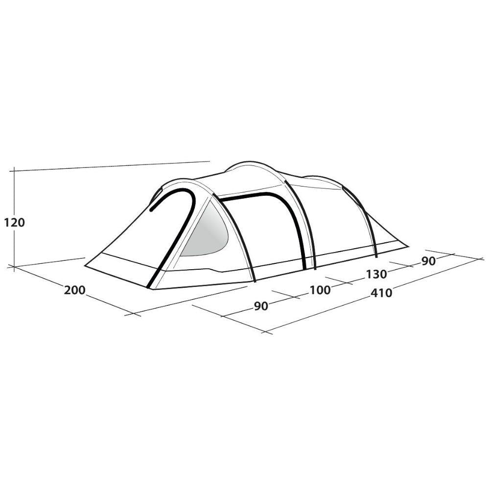 Outwell Tent Earth 3 - 3 Man Tunnel Tent More Measurements