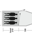 Outwell Tent Earth 3 - 3 Man Tunnel Tent Measurements