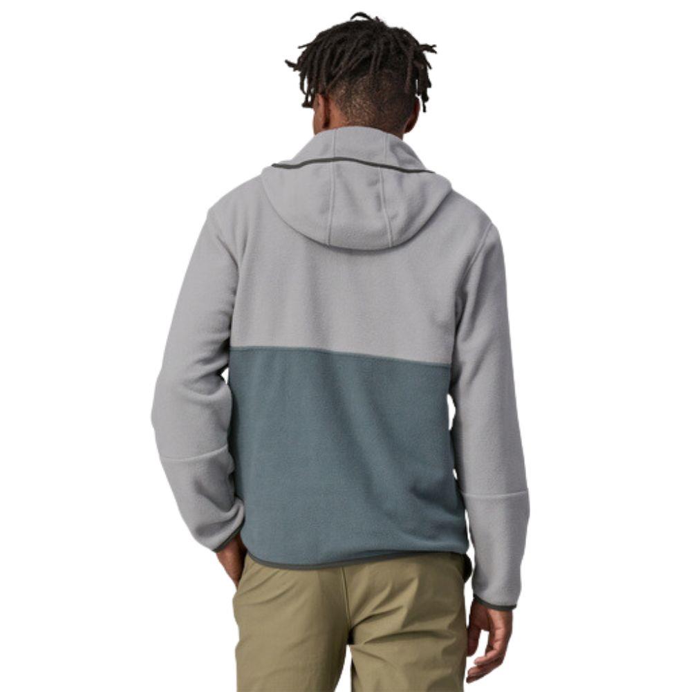 Patagonia Men's Microdini Fleece Hoody (Nouveau Green w/Salt Grey) - Back 