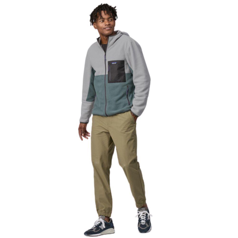 Patagonia Men's Microdini Fleece Hoody (Nouveau Green w/Salt Grey) - Full