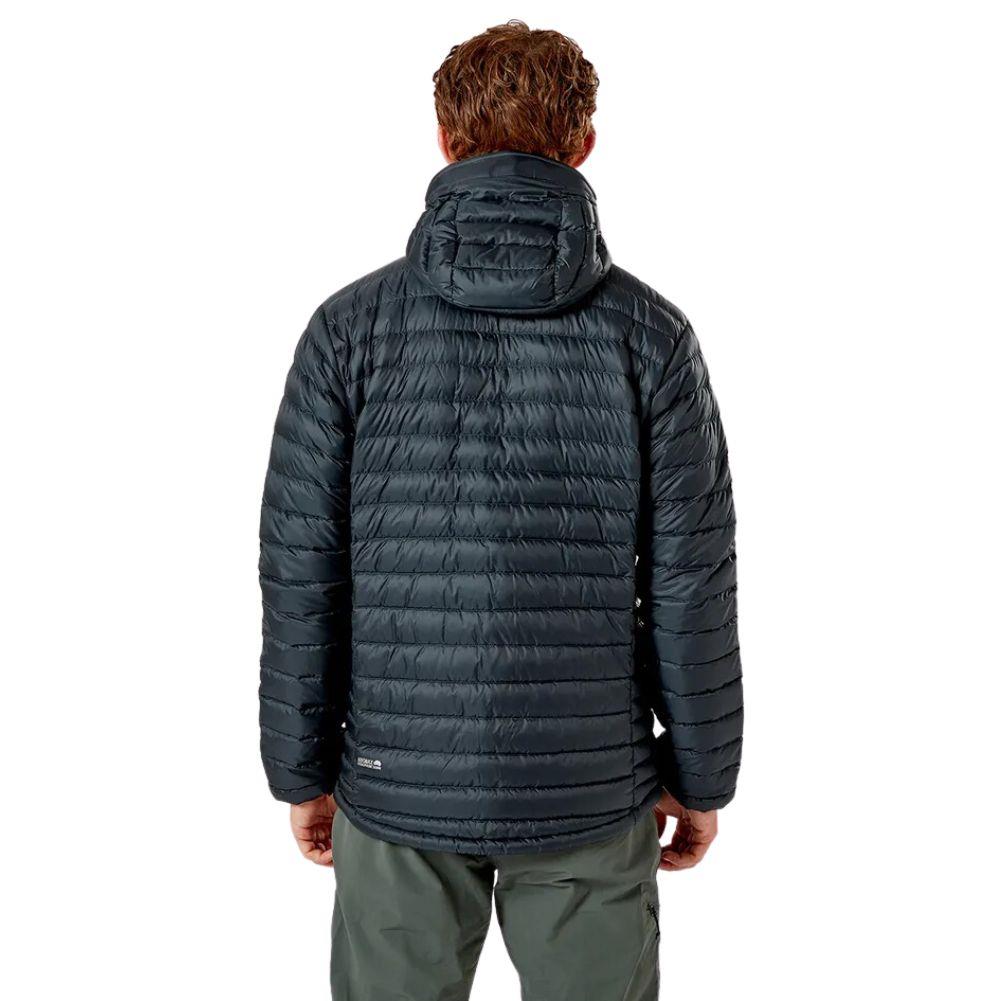 Rab Men's Microlight Alpine Recycled Down Jacket (Beluga) back wear
