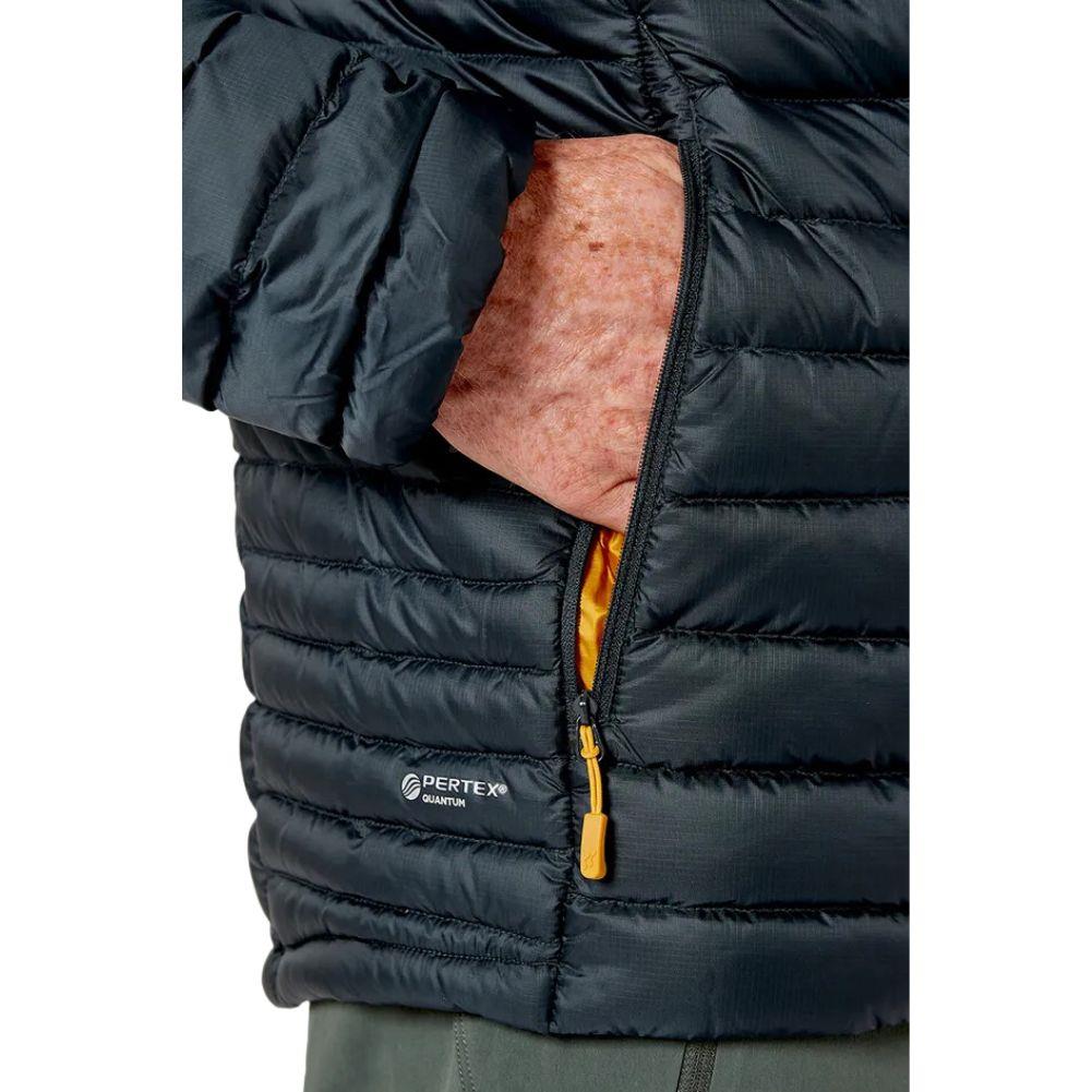 Rab Men&#39;s Microlight Alpine Recycled Down Jacket (Beluga) side pocket