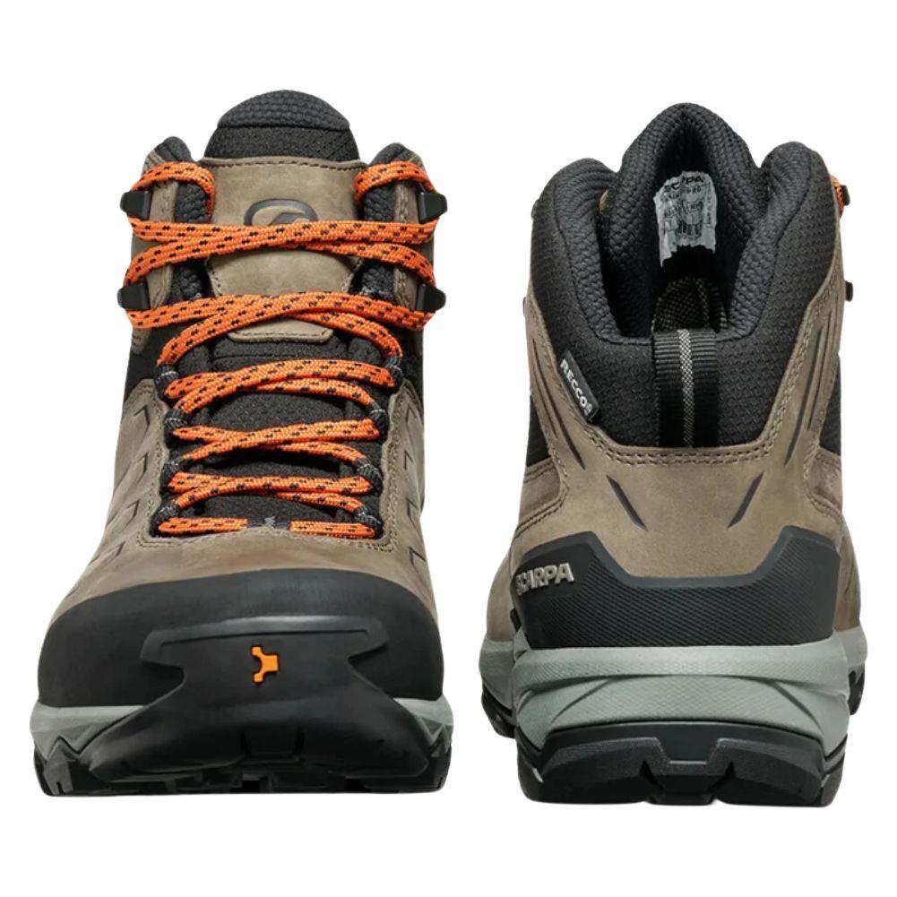 Scarpa Men&#39;s Moraine Mid Pro Gtx Hiking Mid Boots (Fossil Brown) Front and Back View