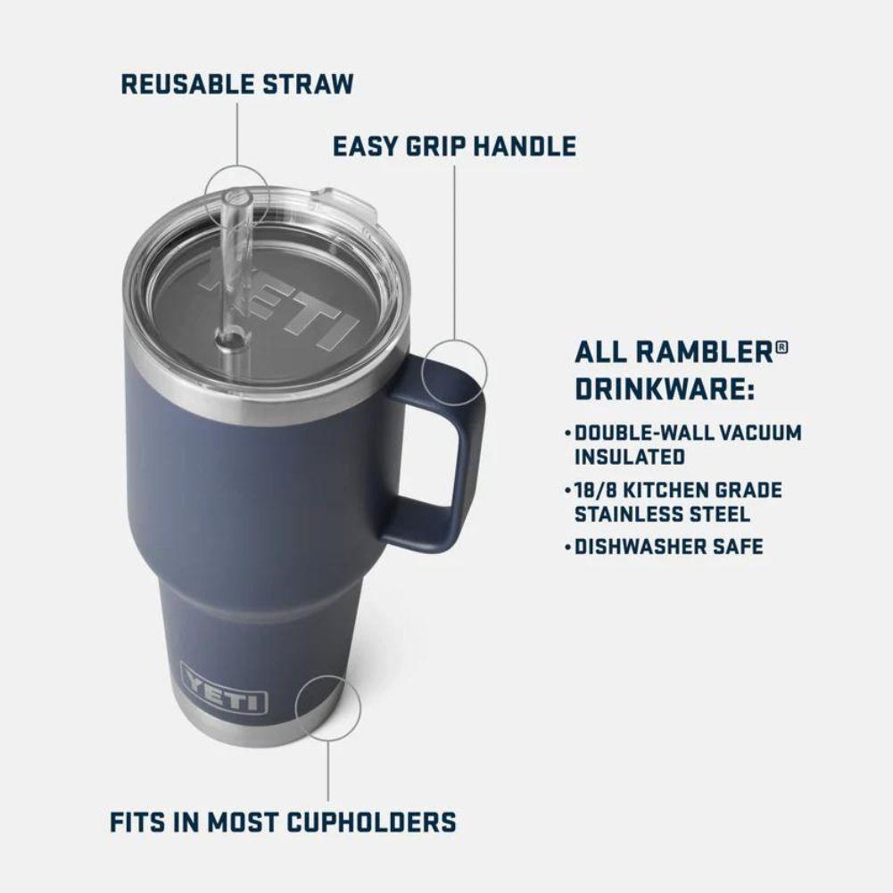 Yeti Rambler 35 OZ (994 ML) Straw Mug (Sea Foam) Description
