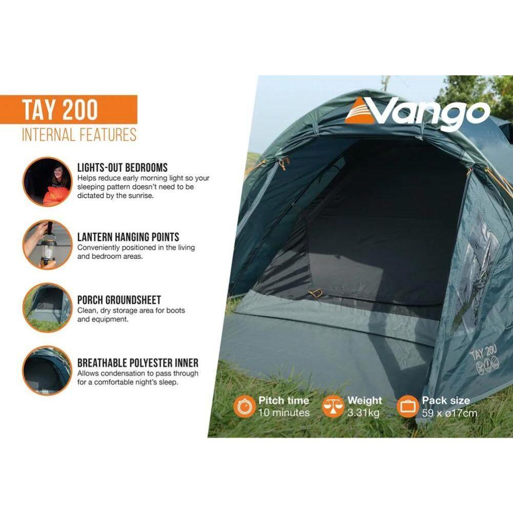 Vango Tay 200 Tent - 2 Man Tent (Deep Blue) - Internal Features