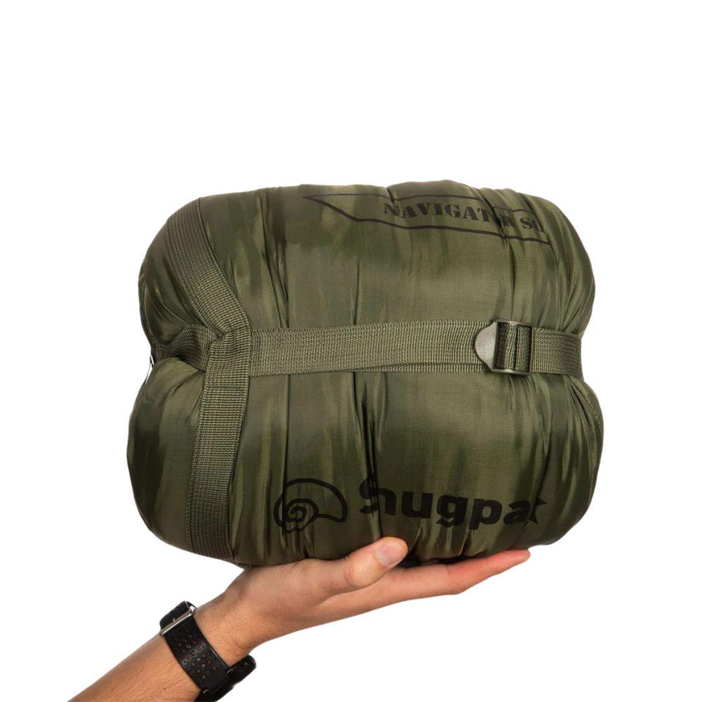 Snugpak Navigator Sleeping Bag WGTE Right Zip (Olive) packed up