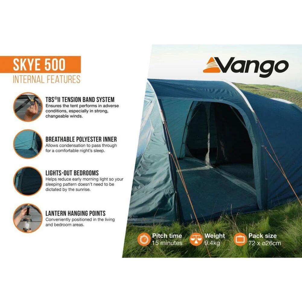 Vango Skye 500 Tent - 5 Person Tent (Deep Blue)