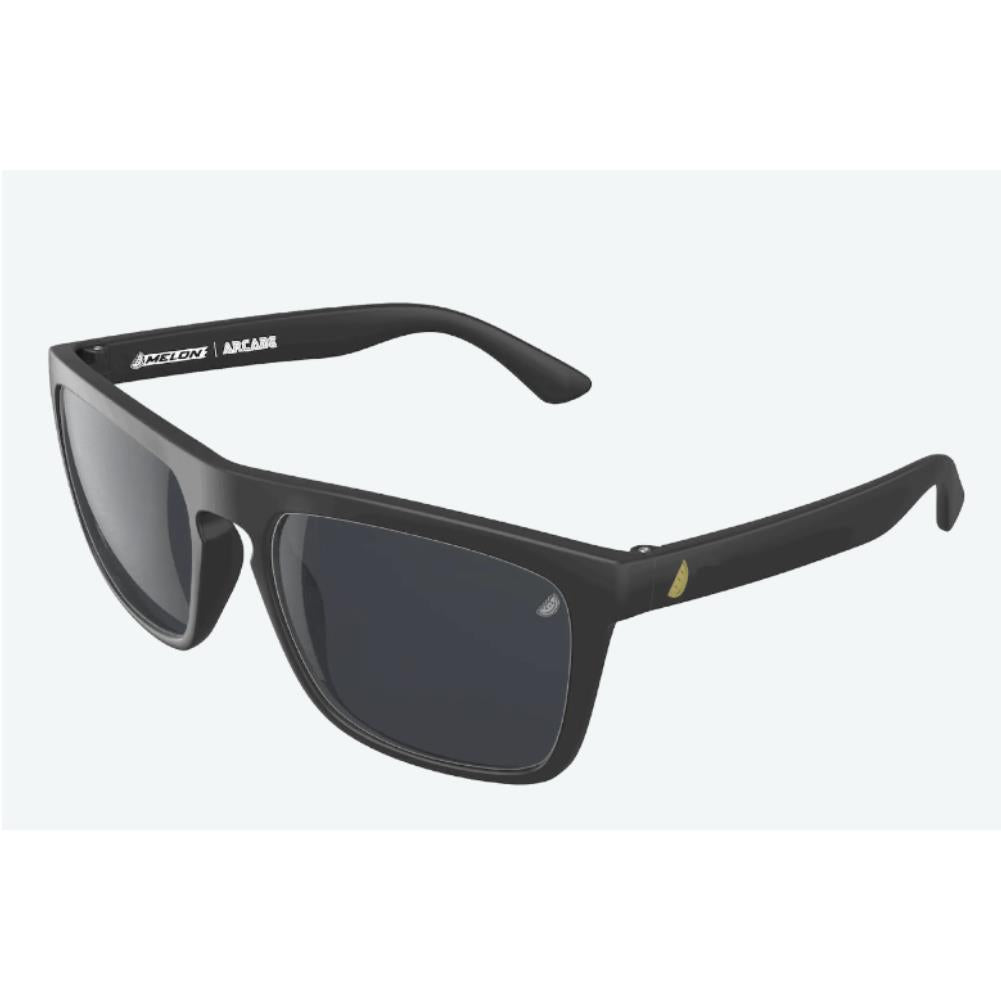 Melon Arcade Sunglasses (polarised) Black/Yellow icons/ Blue lens get darker