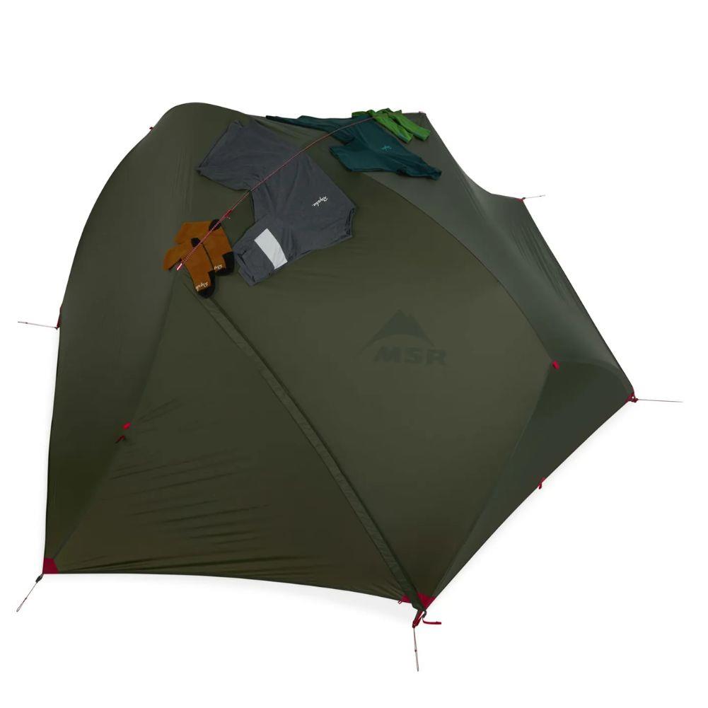 MSR Hubba Hubba 2 Tent - 2 Man Bikepacking Tent hanging clothes