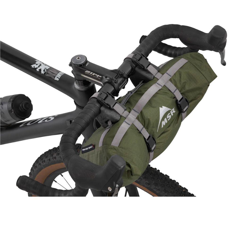 MSR Hubba Hubba 2 Tent - 2 Man Bikepacking Tent attached bike