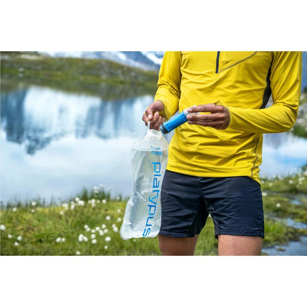 Platypus QuickDraw 2L Water Filter System using the filter on item