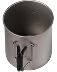 MSR Titan Cup 450ML shows measurements