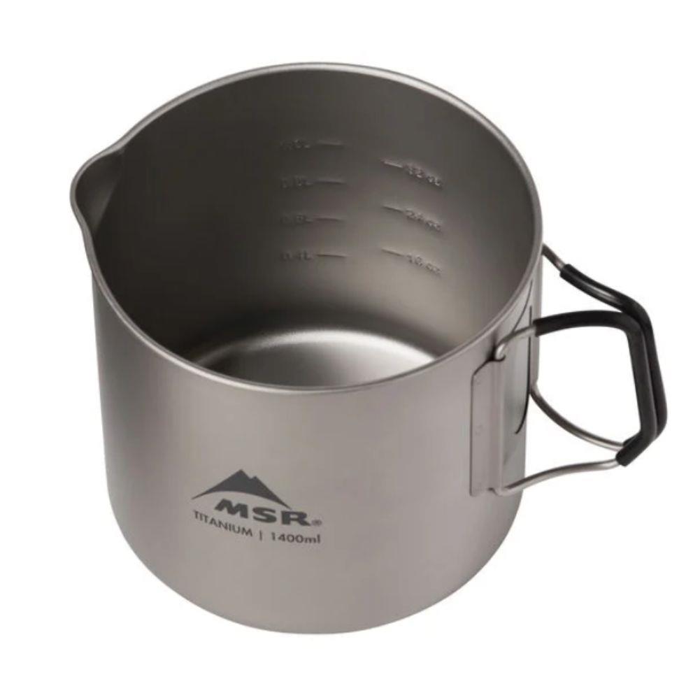 MSR Titan Titanium Kettle 1400ML no lid top view