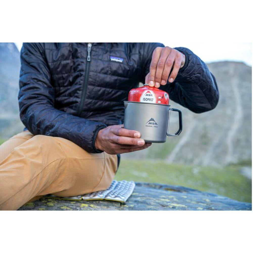 MSR Titan Titanium Kettle 900ML can contain gas