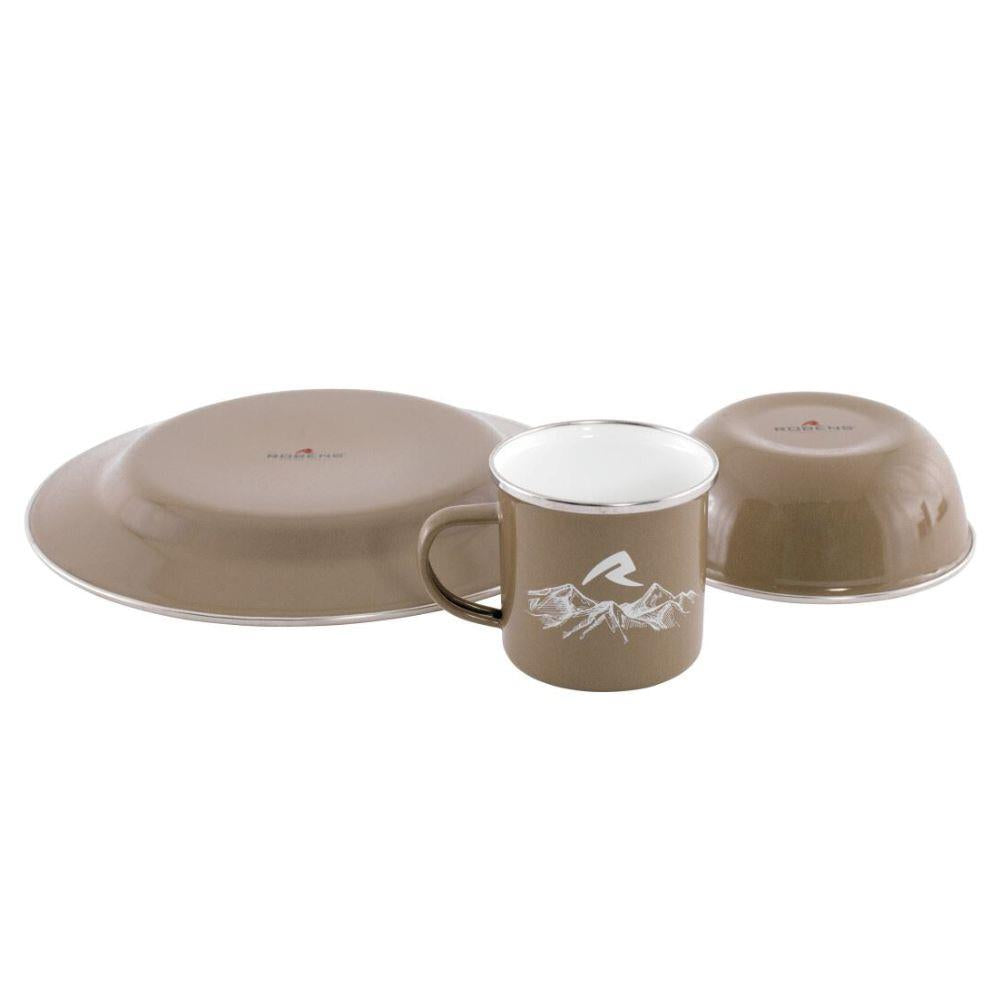 Robens Tongass Single Enamel Set plaates upside down