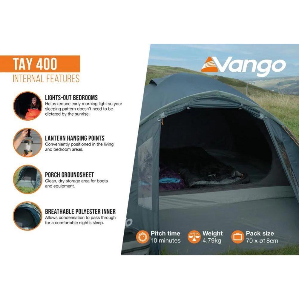 Vango Tay 400 Tent - 4 Man Tent (Deep Blue) - Features
