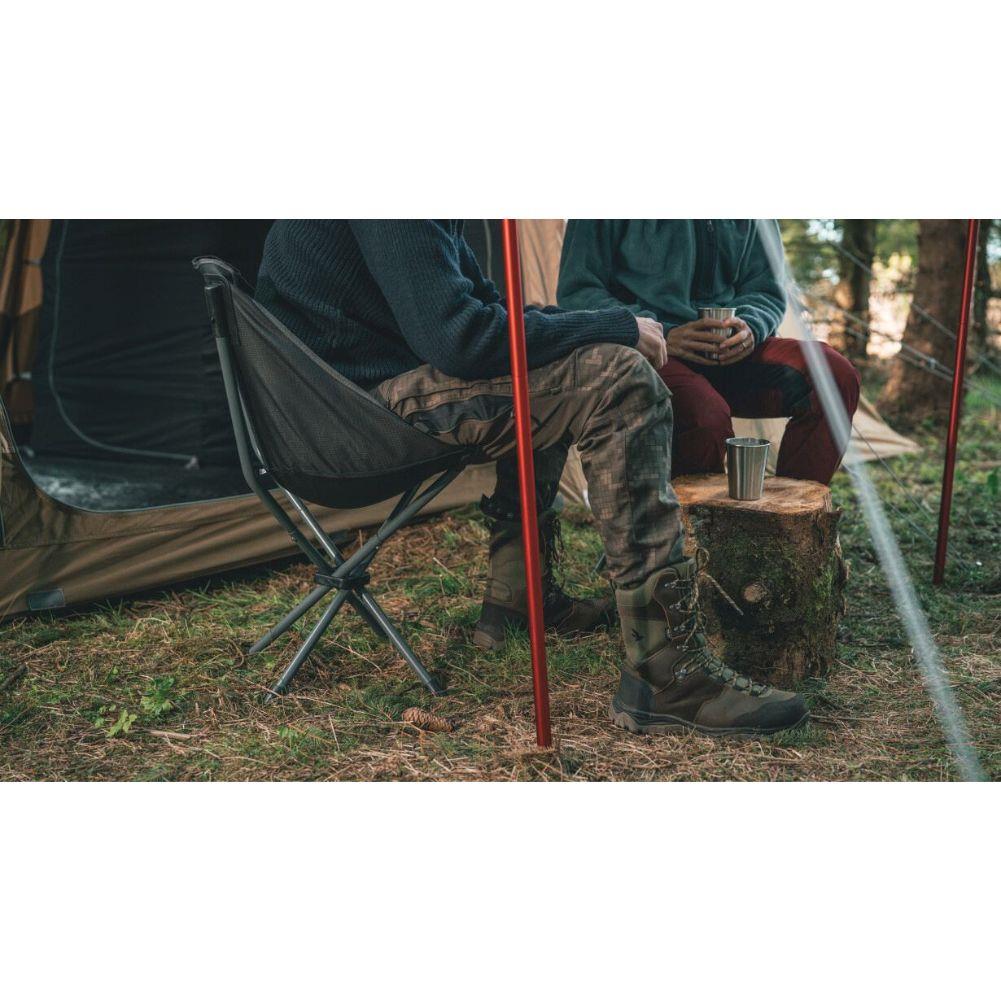 Robens Searcher Folding Camping Chair man sitting in it