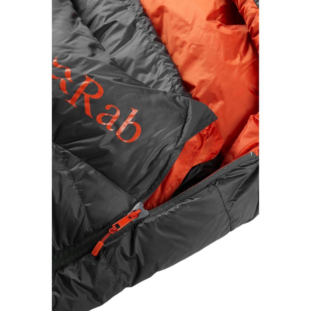 Rab Ascent 500 Down Sleeping Bag - Regular -Right Zip (Graphene) zipper