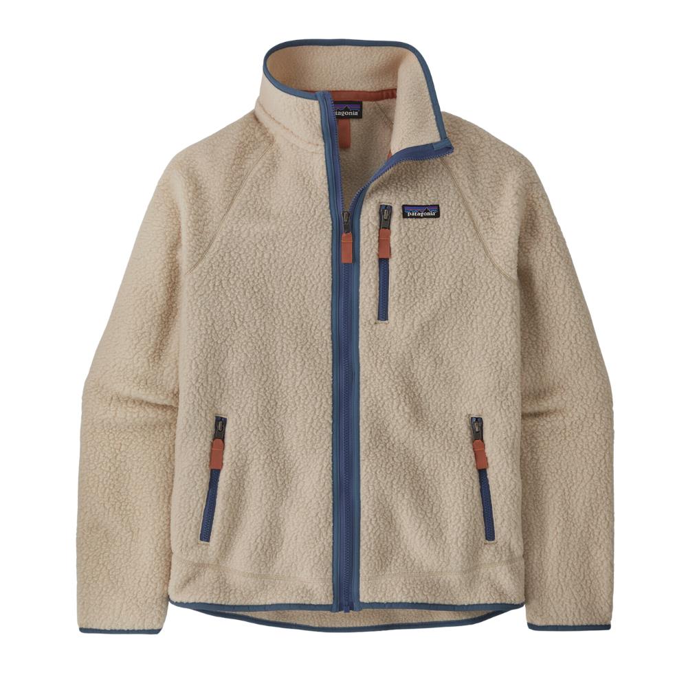 Patagonia Men's Retro Pile Fleece Jacket (Dark Natural w/Utility Blue)