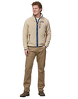 Patagonia Men's Retro Pile Fleece Jacket (Dark Natural w/Utility Blue) - Full