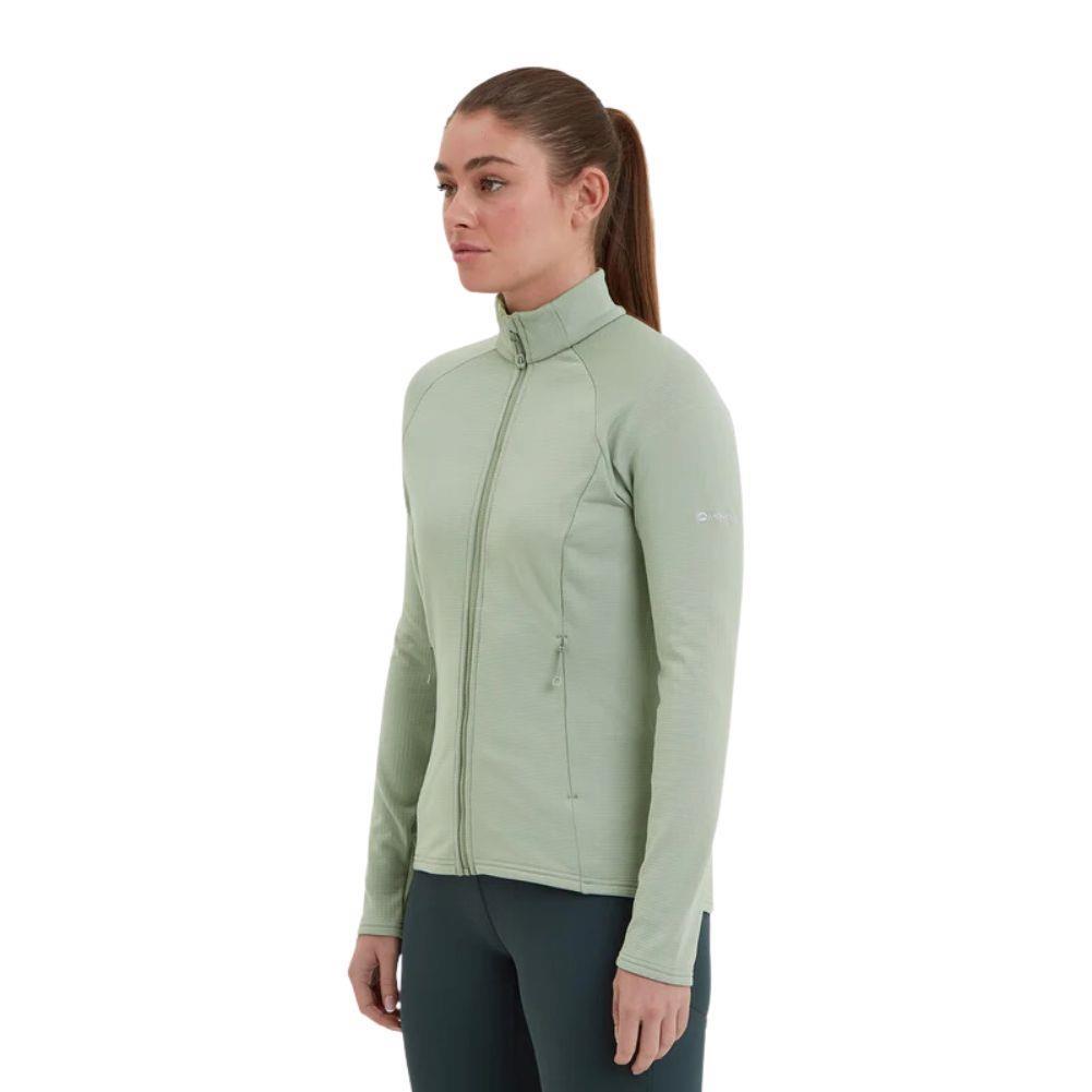 Montane Women&#39;s Protium Fleece Jacket (Pale Sage) model angle