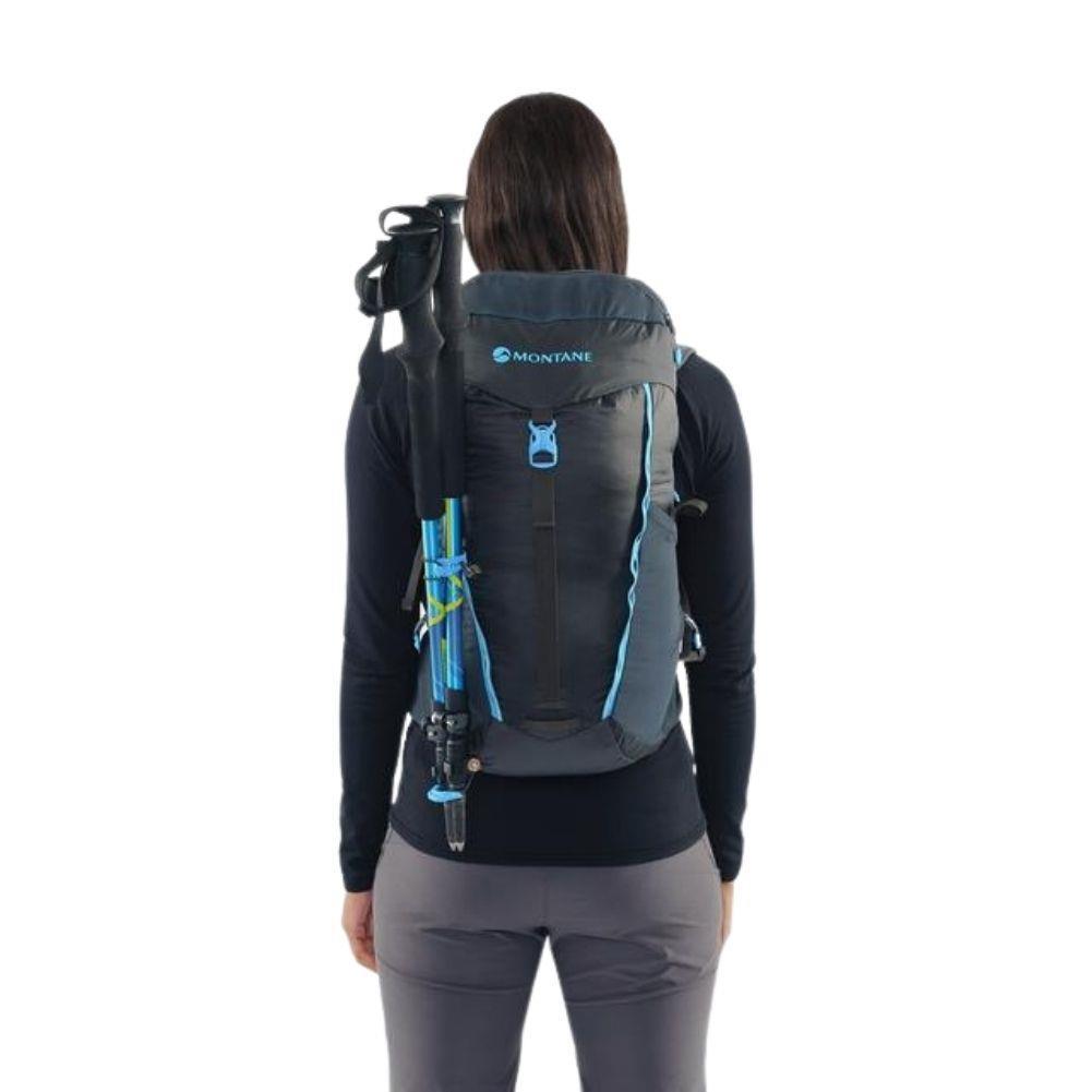 Montane Women's Trailblazer 24 Rucksack (Charcoal) model back view