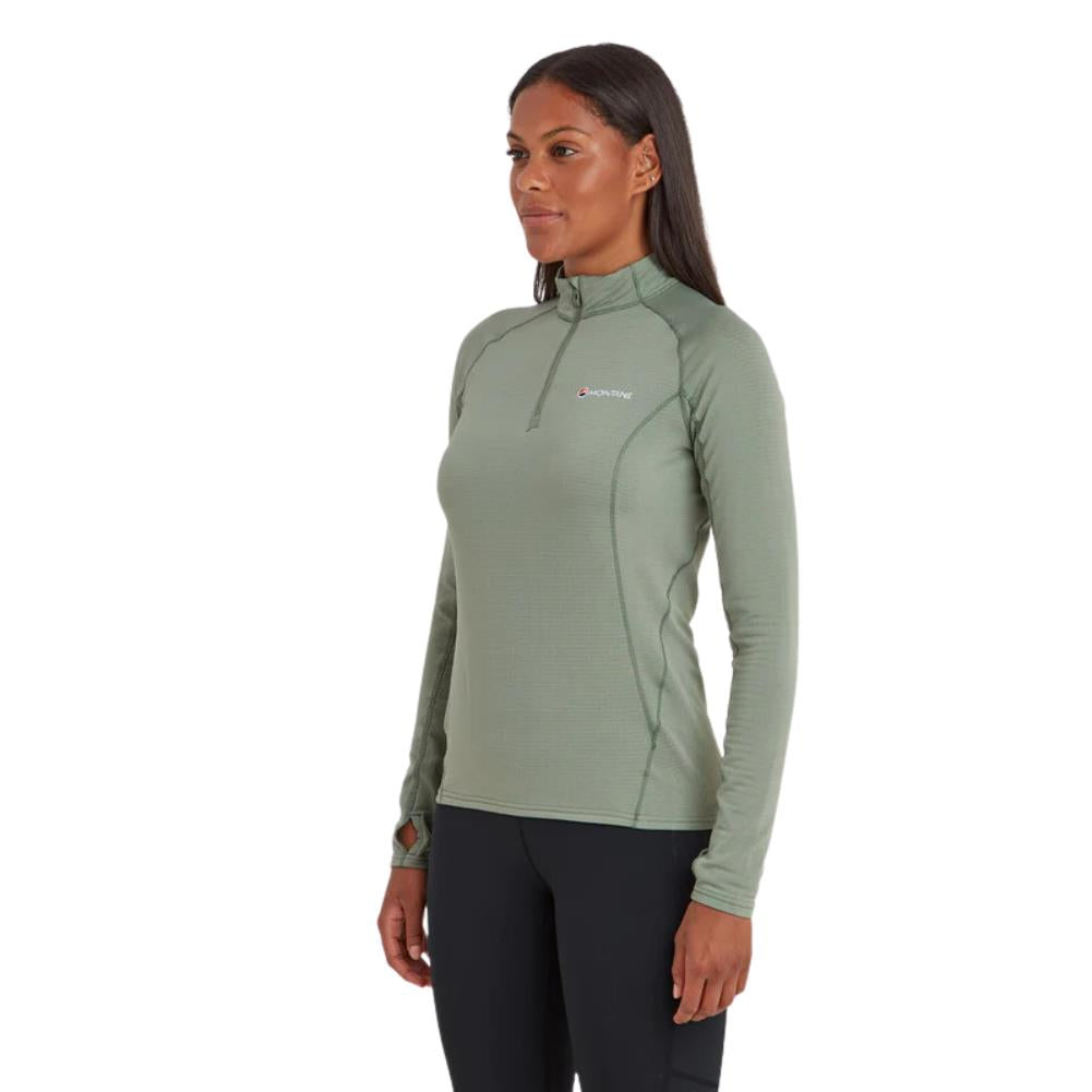Montane Women's Allez Micro Pull-On Fleece Jacket (Pale Sage) angle