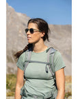 Montane Women's Dart T-Shirt (Pale Sage) on a journay