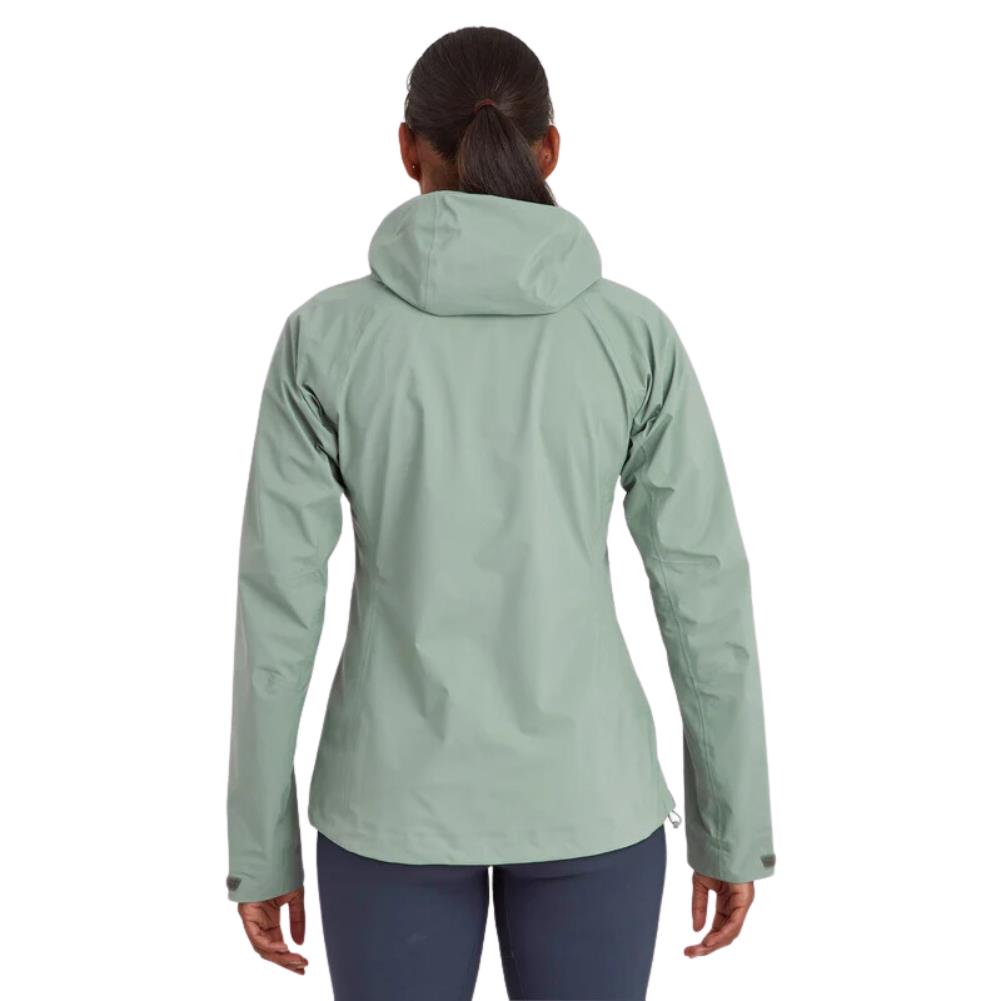 Montane Women&#39;s Phase Lite Waterproof Jacket (Pale Sage) back