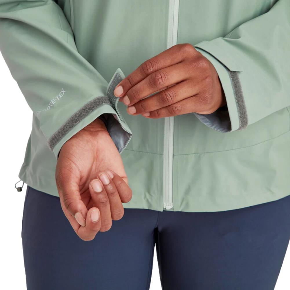 Montane Women&#39;s Phase Lite Waterproof Jacket (Pale Sage)velcroc