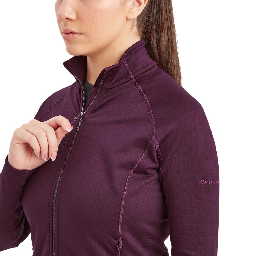 Montane Women&#39;s Protium Fleece Jacket (Saskatoon Berry) zipper