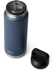 Yeti Rambler 36 oz Chug Bottle (Navy) cap open