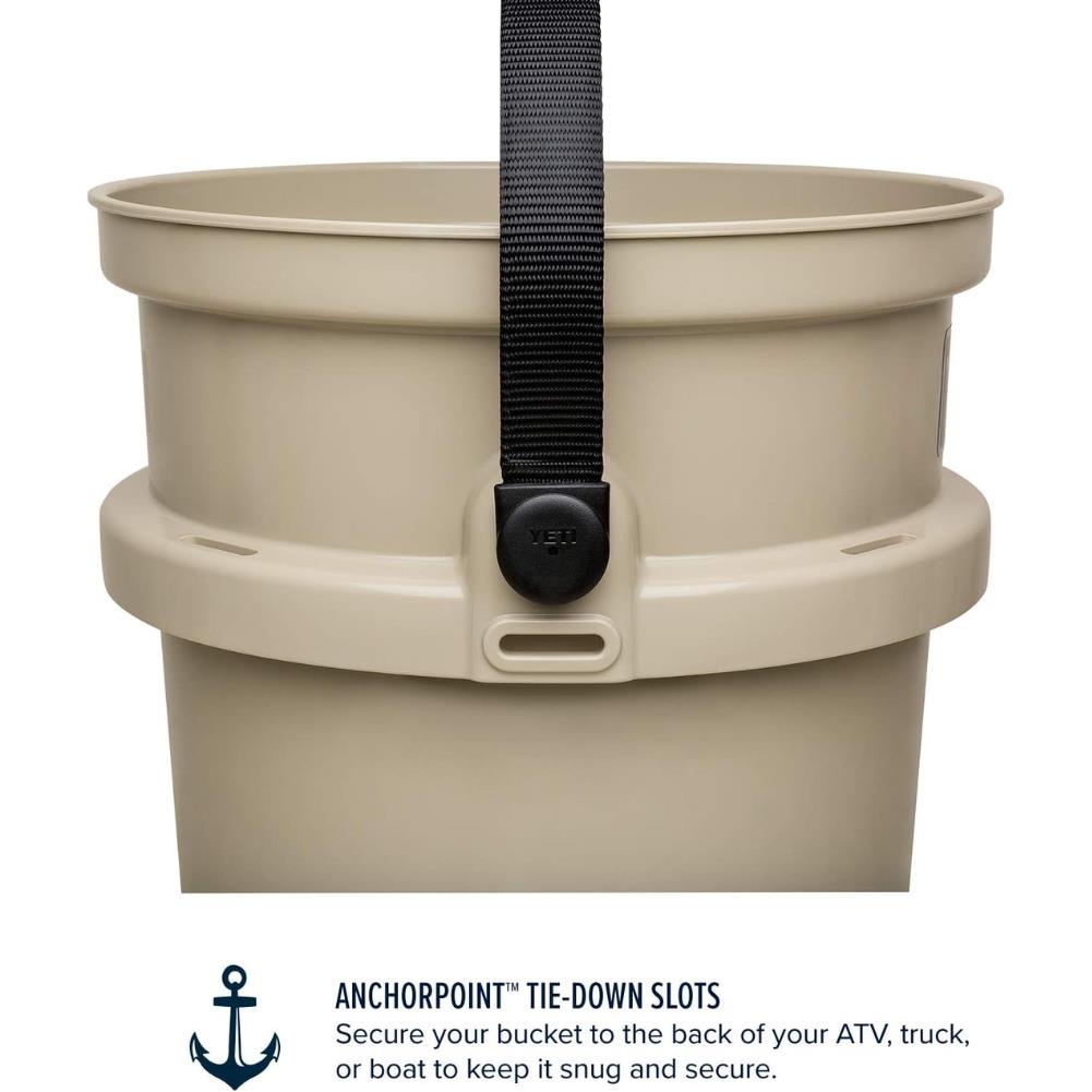 YETI Loadout 5 Gallon Bucket (Tan) handle info