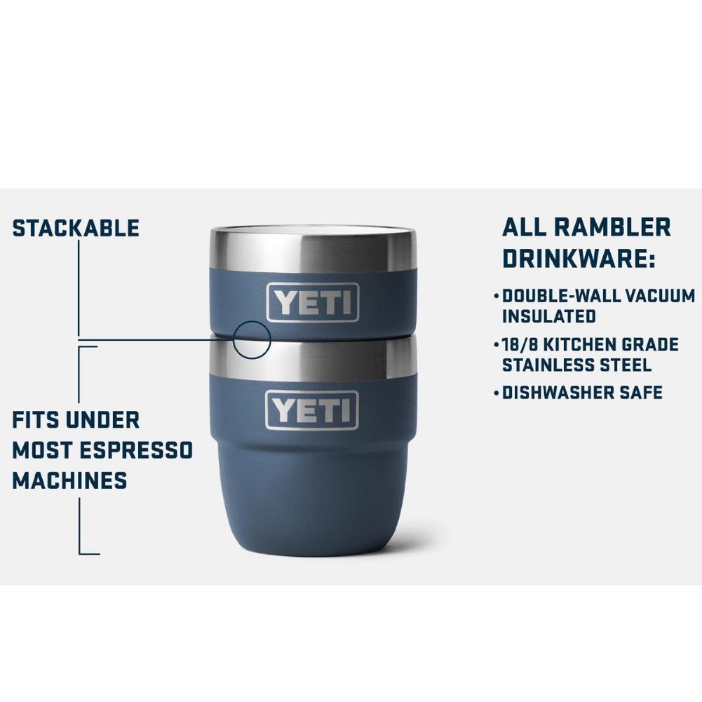 YETI Rambler 4 Oz Espresso Cups 2 Pack (Agave Teal) info