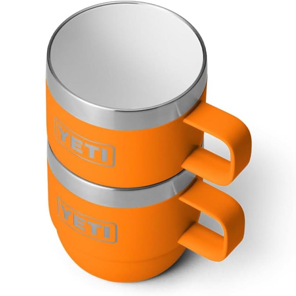 YETI Rambler 6 OZ Stackable Mug 2 Pack (King Crab) top angle