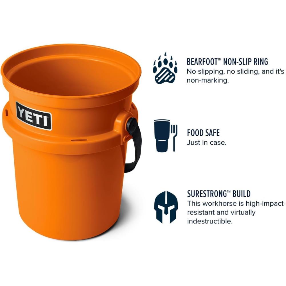 Yeti Loadout 5 Gallon Bucket (King Crab) non slip