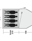 Outwell Earth 4 Tent - 4 Man Tunnel Tent 4 people