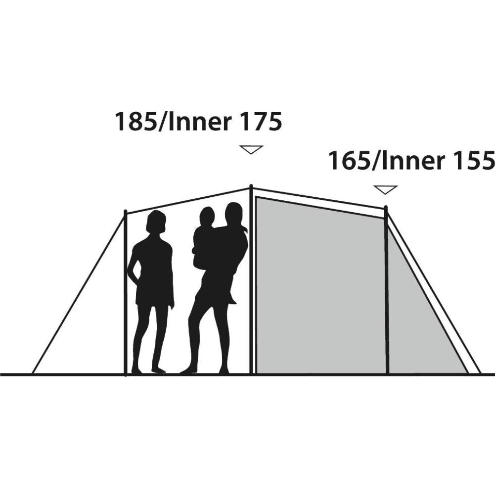 Outwell Earth 5 Tent - 5 Man Tunnel Tent - Size 3