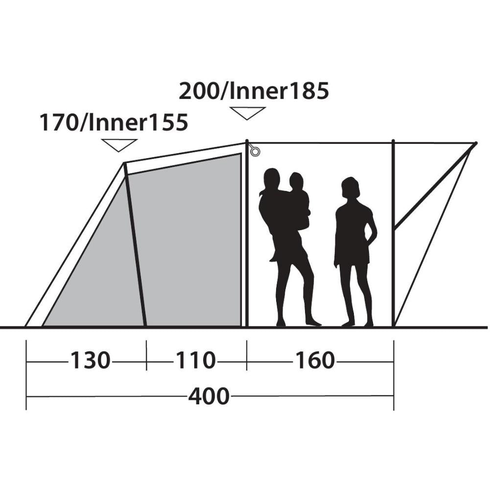 Outwell Sky 4 Tent - 4 Man Tunnel Tent