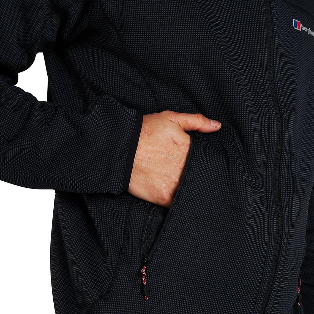 Berghaus Men&#39;s Pravitale MTN 2.0 Hooded Jacket (Grey/Black) hand in pocket