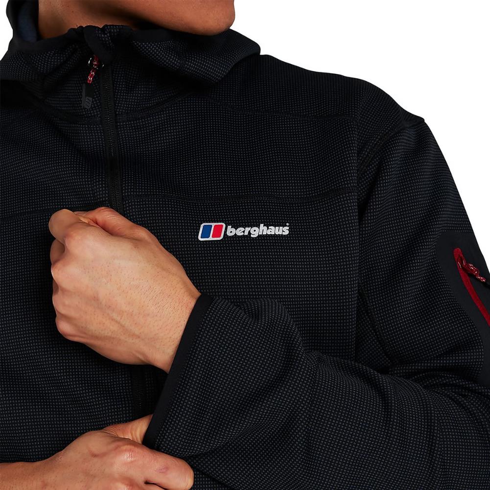 Berghaus Men&#39;s Pravitale MTN 2.0 Hooded Jacket (Grey/Black) logo