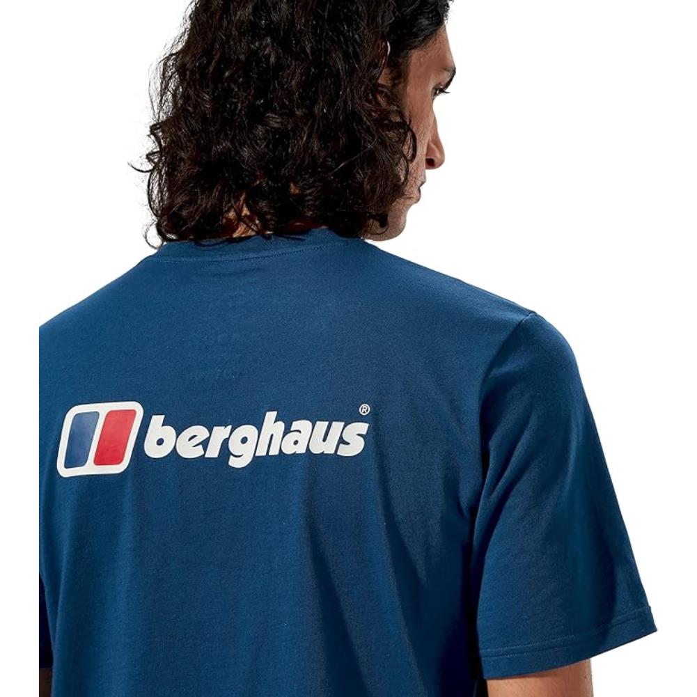 Berghaus Men's Organic Front & Back Logo Tee (Murky Marine) back