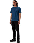 Berghaus Men's Organic Front & Back Logo Tee (Murky Marine) model standing