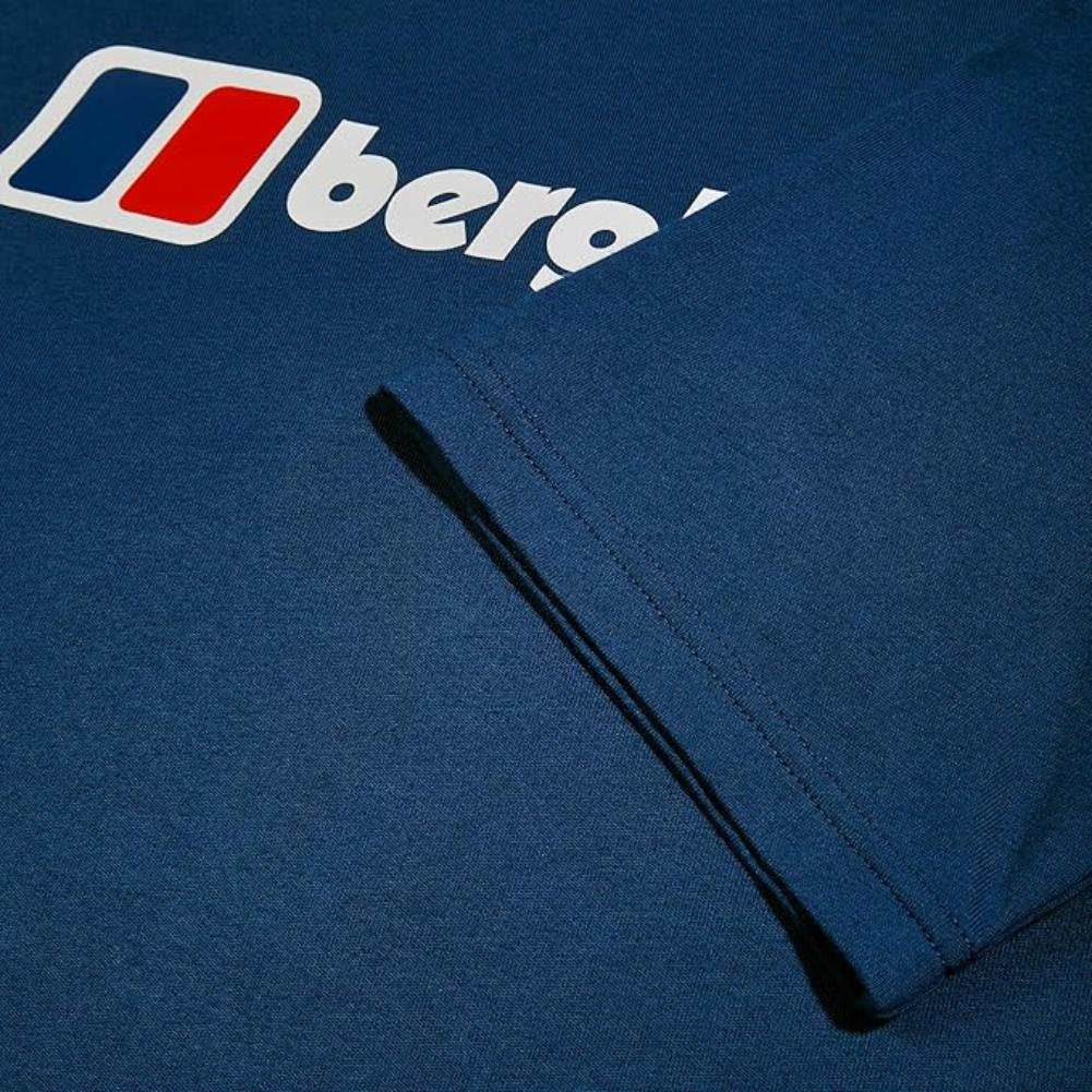 Berghaus Men's Organic Front & Back Logo Tee (Murky Marine) sleeve