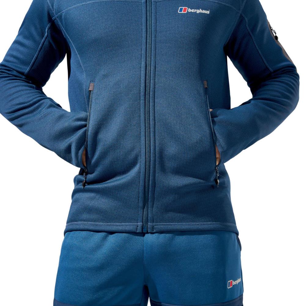 Berghaus Men's Pravitale Mountain 2.0 Hooded Jacket (Murky Marine/Hale Navy) hand in pocket