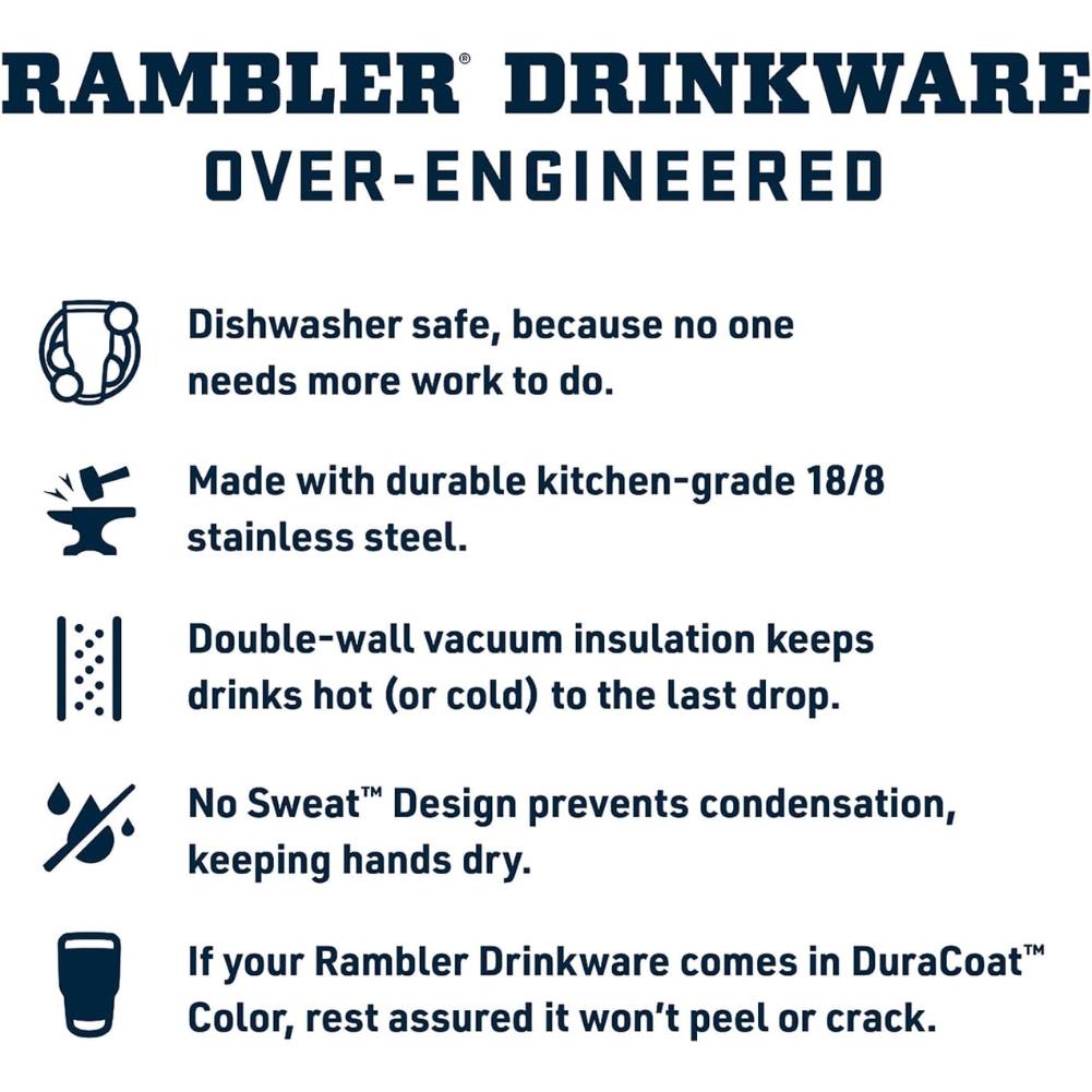 Yeti Rambler 20 OZ Tumbler (Lime Key) rambler info